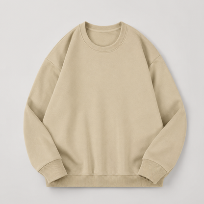 Sandstone Sweatshirt mit Rundhalsausschnitt und lockerer Passform