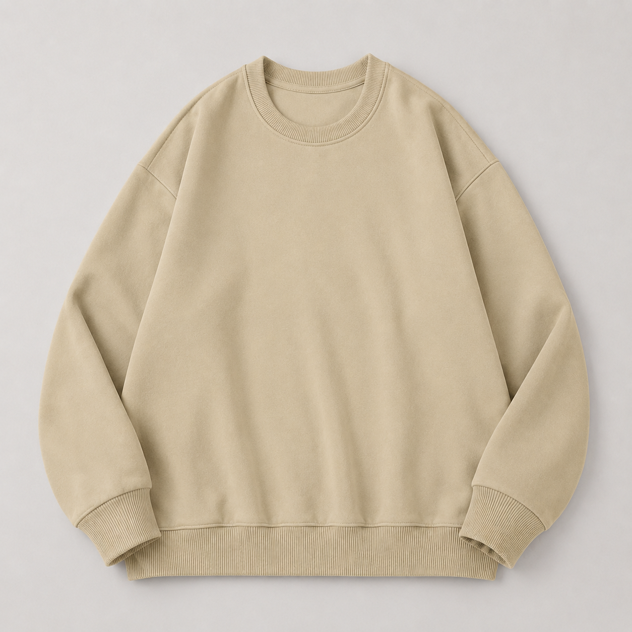 Sandstone Sweatshirt mit Rundhalsausschnitt und lockerer Passform