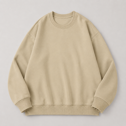 Sandstone Sweatshirt mit Rundhalsausschnitt und lockerer Passform