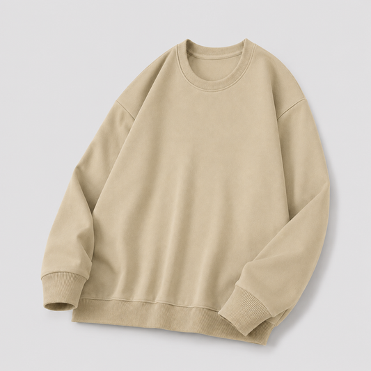 Sandstone Sweatshirt mit Rundhalsausschnitt und lockerer Passform