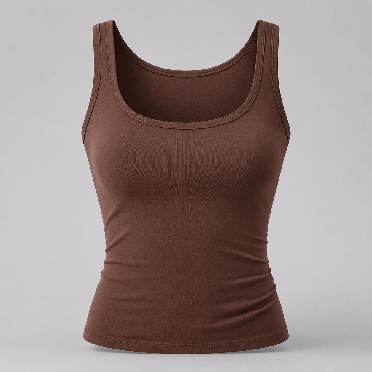 Figurbetontes Tanktop mit weitem Rundhalsausschnitt