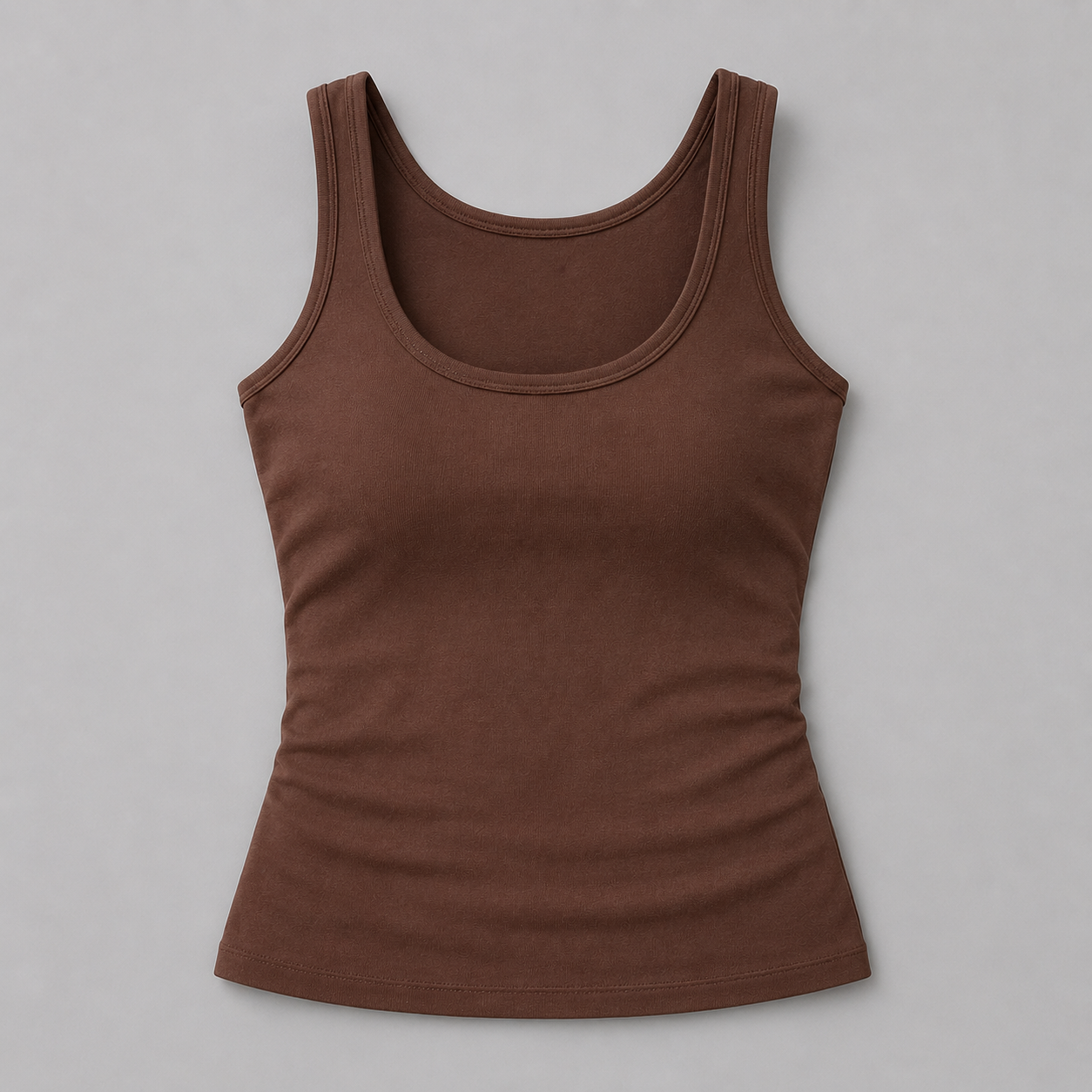 Figurbetontes Tanktop mit weitem Rundhalsausschnitt
