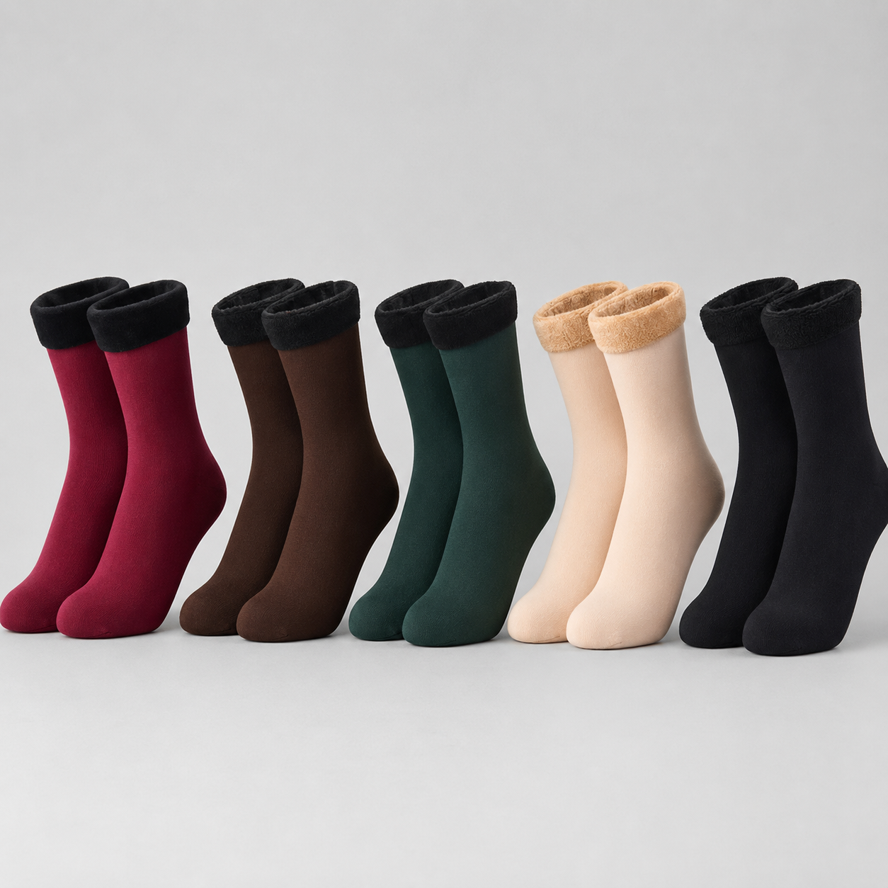 CozyTherm Socken-Set mit Fleecefutter