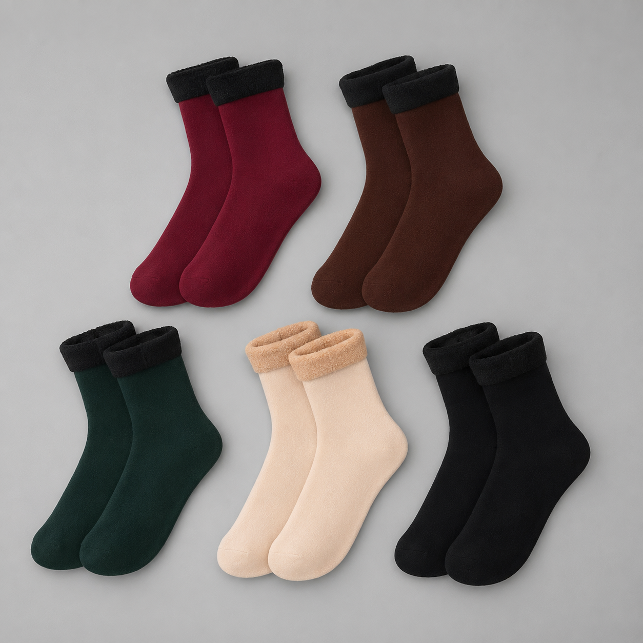 CozyTherm Socken-Set mit Fleecefutter